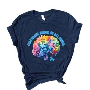 Celebrate Minds of All Kinds, Neurodiversity Shirt, ADHD Shirt, Autism Awareness